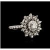 Image 2 : 14KT White Gold 0.51ctw Diamond Ring