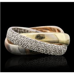 14KT Tri-Tone Gold 0.89ctw Diamond Ring