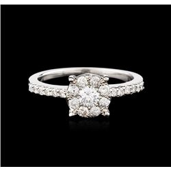 14KT White Gold 0.58ctw Diamond Ring