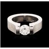 Image 1 : 14KT White Gold 1.10ct Round Brilliant Cut Diamond Solitaire Ring