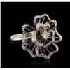 Image 2 : 14KT White Gold 0.71ctw Diamond Ring