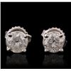 Image 1 : 14KT White Gold 1.31ctw Diamond Stud Earrings