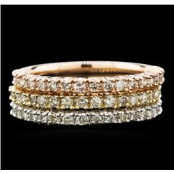 1.12ctw Diamond Ring - 14KT Tri-Color Gold