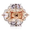 Image 1 : 18KT Two-Tone Gold GIA Certified 15.13ct Multi-Color Sapphire and Diamond Ring