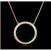 Image 2 : 18KT Yellow Gold 1.35ctw Diamond Pendant With Chain