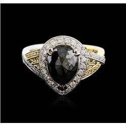 18KT Two-Tone Gold 2.72ctw Black Diamond Ring