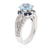 Image 3 : 14KT White Gold 3.24ct Topaz, Sapphire and Diamond Ring
