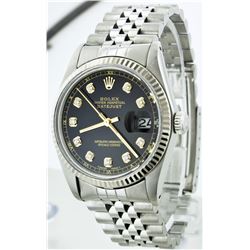 Rolex Stainless Steel Diamond DateJust Men's Watch