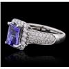 Image 2 : 14KT White Gold 1.84ct Tanzanite and Diamond Ring