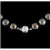 Image 2 : Tahitian Cultured Pearl Necklace with 14KT White Gold Diamond Clasp