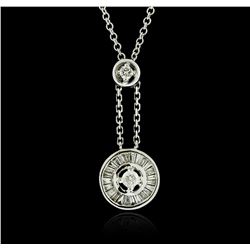 18KT White Gold 0.34ctw Diamond Pendant With Chain