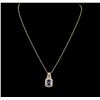 Image 1 : 14KT Yellow Gold 2.85ct Tanzanite and Diamond Pendant