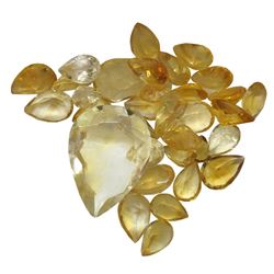 20.33ctw Pear Mixed Citrine Quartz Parcel