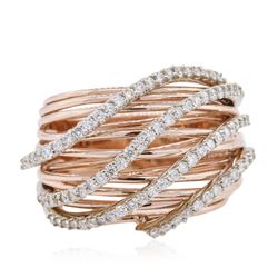 14KT Rose Gold 0.64ctw Diamond Ring