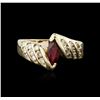 Image 1 : 14KT Yellow Gold 0.75ct Ruby and Diamond Ring