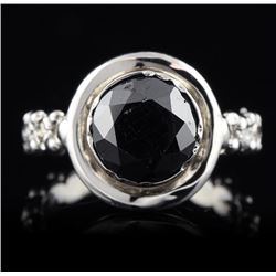 14KT White Gold 3.49ct Black Diamond Ring