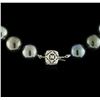 Image 2 : Tahitian Cultured Pearl Necklace with 14KT White Gold Diamond Clasp