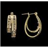 Image 2 : 14KT Yellow Gold 1.83ctw Diamond Earrings