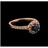 Image 2 : 1.12ctw Blue Diamond Ring - 14KT Rose Gold