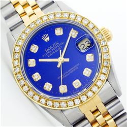 Rolex Midsize Two-Tone Diamond DateJust Watch