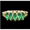 Image 1 : 14KT Yellow Gold 0.86ctw Emerald Ring