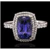 Image 1 : 14KT White Gold 2.39ct Tanzanite and Diamond Ring