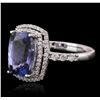Image 2 : 14KT White Gold 2.39ct Tanzanite and Diamond Ring