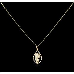 14KT Yellow Gold Religious Pendant With Chain