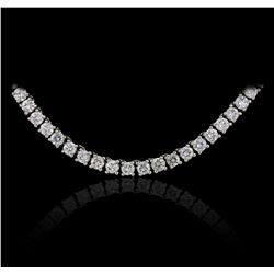 10KT White Gold EGL USA Certified 20.85ctw Diamond Necklace