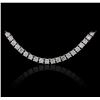 Image 1 : 10KT White Gold EGL USA Certified 20.85ctw Diamond Necklace