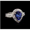Image 2 : 14KT White Gold 1.80ct Tanzanite and Diamond Ring