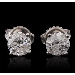 14KT White Gold 1.50ctw Diamond Stud Earrings