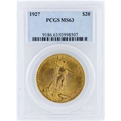 1927 PCGS MS63 $20 St. Gaudens Double Eagle Gold Coin