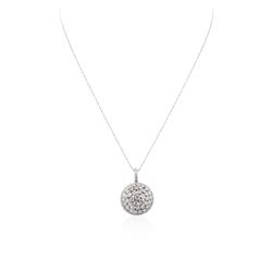 14KT White Gold 2.84ctw Diamond Pendant With Chain