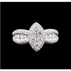 0.86ctw Diamond Ring - 18KT White Gold