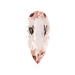 7.48ctw. Natural Pear Cut Morganite