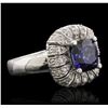 Image 2 : 14KT White Gold 2.25ct Tanzanite and Diamond Ring