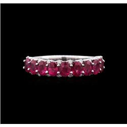 1.64ctw Ruby and Diamond Ring - 18KT White Gold