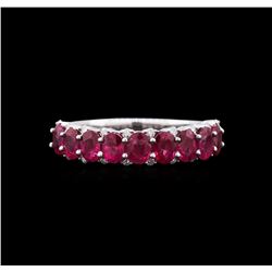 1.64ctw Ruby and Diamond Ring - 18KT White Gold