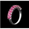 Image 3 : 1.64ctw Ruby and Diamond Ring - 18KT White Gold