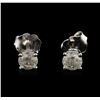 Image 1 : 14KT White Gold 0.62ctw Diamond Stud Earrings
