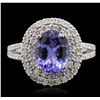 Image 1 : 14KT White Gold 2.56ct Tanzanite and Diamond Ring