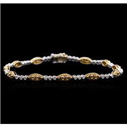 14KT Two-Tone Gold 1.56ctw Diamond Bracelet