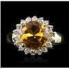 Image 1 : 14KT Yellow Gold 2.97ct Citrine and Diamond Ring