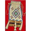 Image 1 : Apache Indian Beaded Bag. Beaded on one side. 10" x 5". Estimate $600-$800.…