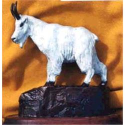 Earle E. Heikka (1910-1941). Bronze sculpture.  Mountain Goat.  #64/100. 5  x 4.5 . Estimate $450…