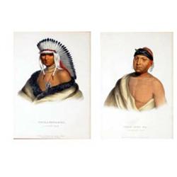 Pair of Mckinney & Hall Prints. "Petalesharro. A Pawnee Brave" & "Peah-Mus-Ka. A Musquakee Chief"…