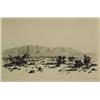 Image 1 : George Elbert Burr (1859-1939). Trial proof etching. "Santa Catalina Mts, Tucson Ariz." 5.5" x 8.…