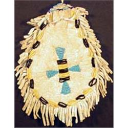 Old Sioux Indian Draw String Bag. 7.5" long. Estimate $400-$500.…