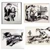 Image 1 : Set Of 4 Pulp Illustrations. Estimate $750-$1,000.…